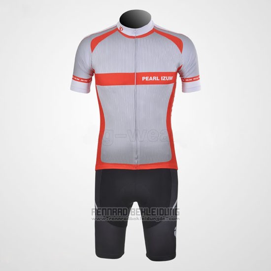 2011 Fahrradbekleidung Pearl Izumi Rot und Grau Trikot Kurzarm und Tragerhose - zum Schließen ins Bild klicken